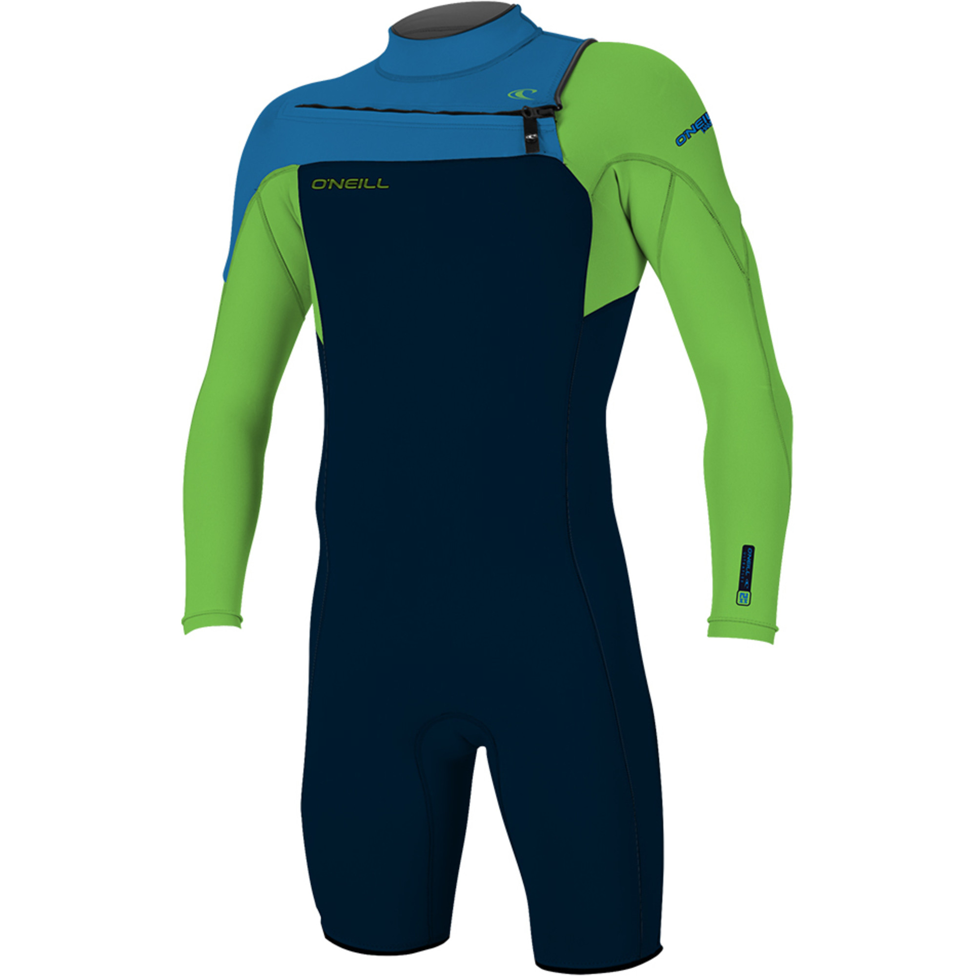 2024 O Neill Mens Hammer 2mm Long Sleeve Chest Zip Shorty Wetsuit 4928   2023 ONeill Mens Hammer 2mm Long Sleeve Chest Zip Shorty Wetsuit 4928   Abyss  Dayglo  Ocean Main Correct.2000x2000 